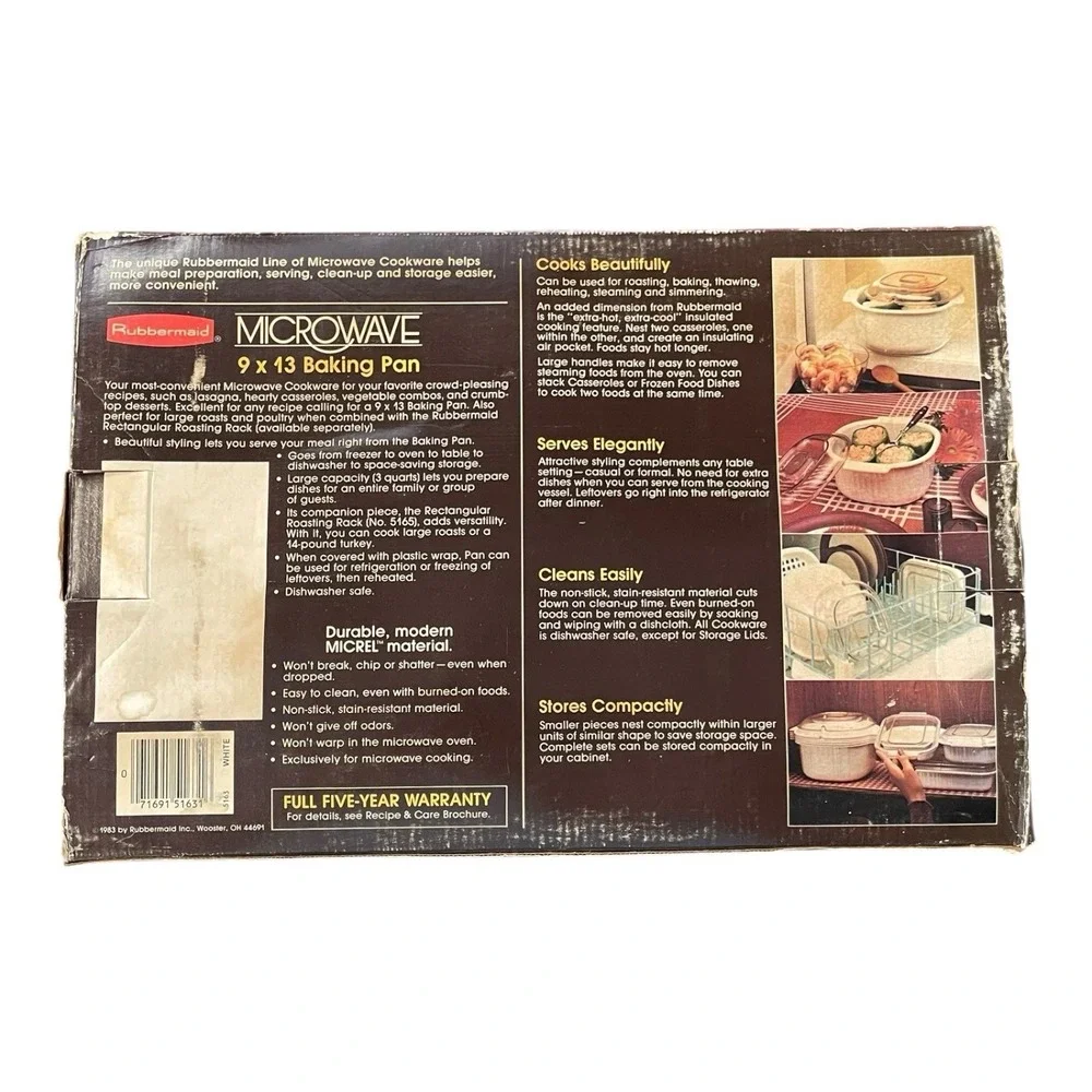 Rubbermaid Microwave Cookware 9 x 13 Baking Pan‎